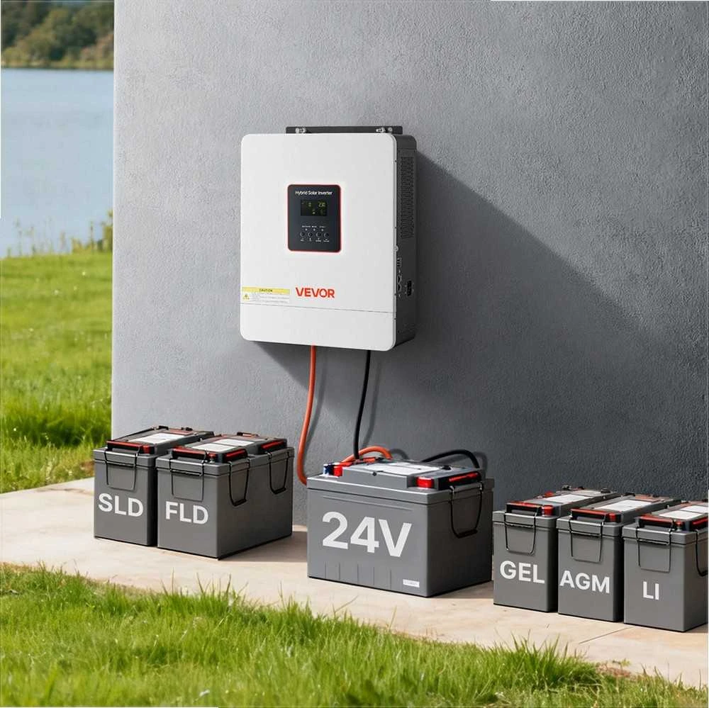 Hibridinis saulės inverteris, 4000W grynos sinusinės bangos, autonominėms švino rūgšties ličio baterijoms, su MPPT valdikliu ir WiFi, saulės energijos keitiklis įkroviklis, įtampos transformatorius