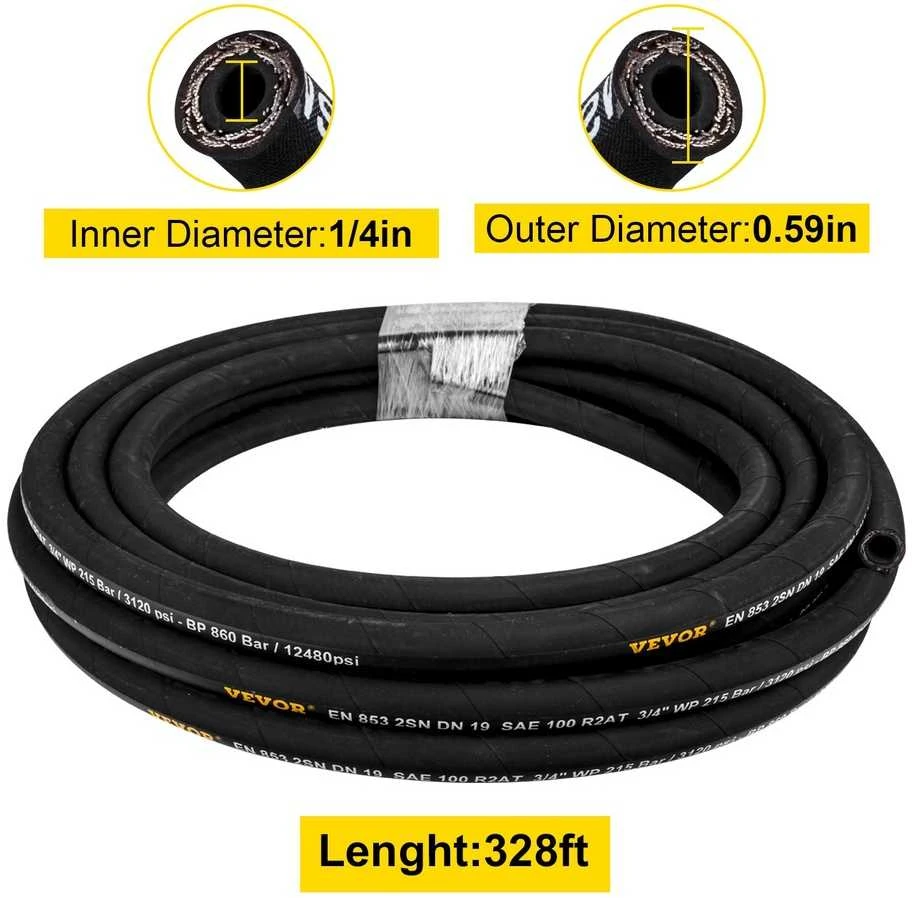 VEVOR Hidraulinė žarna 6 mm x 100 m