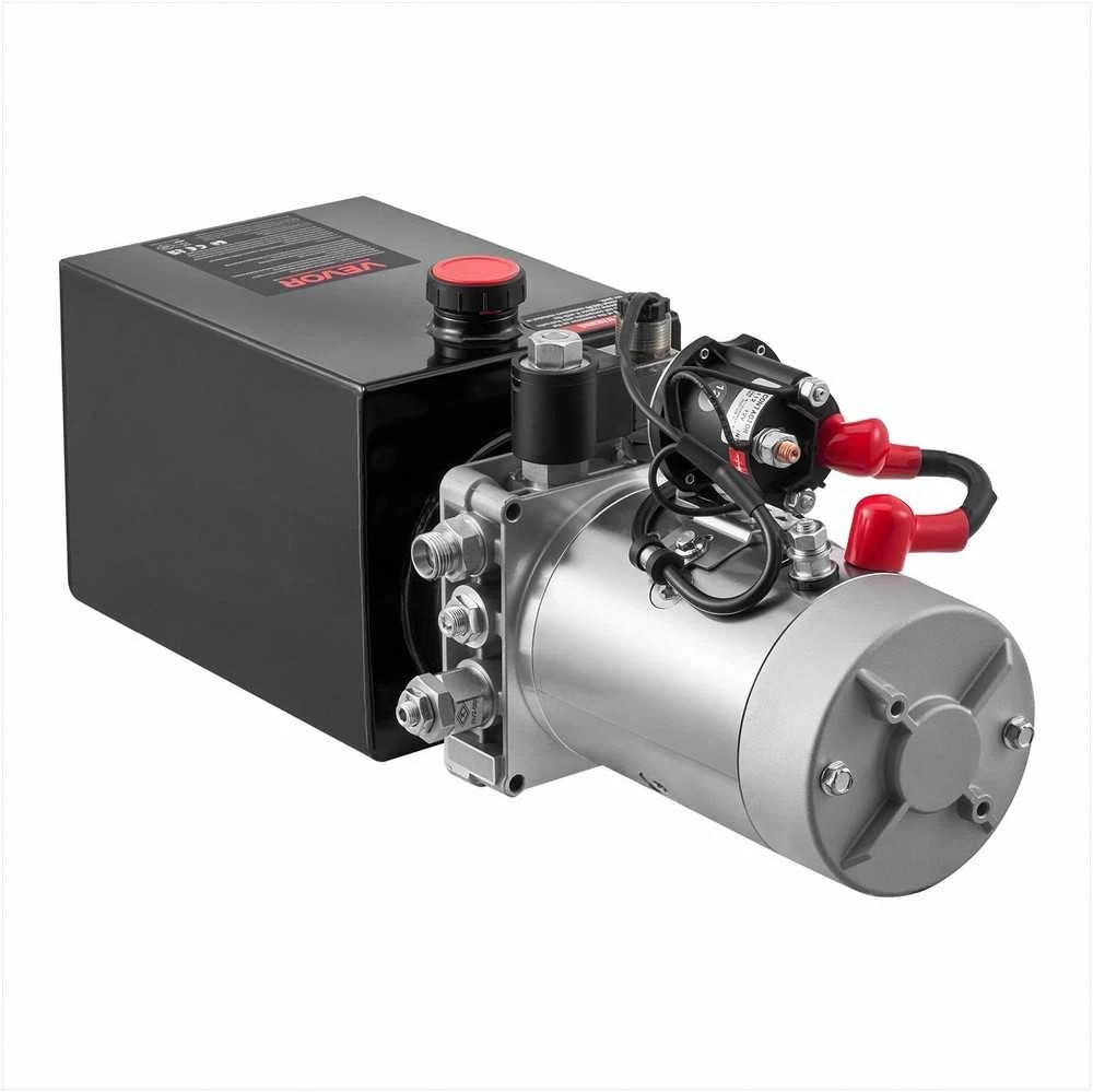 Hidraulinis agregatas savivartei ir keltuvui, vieno veikimo, 22 MPa, 3.4 L/min, DC 12V, 6L metalinis rezervuaras, savivartės siurblys, hidraulinė stotelė
