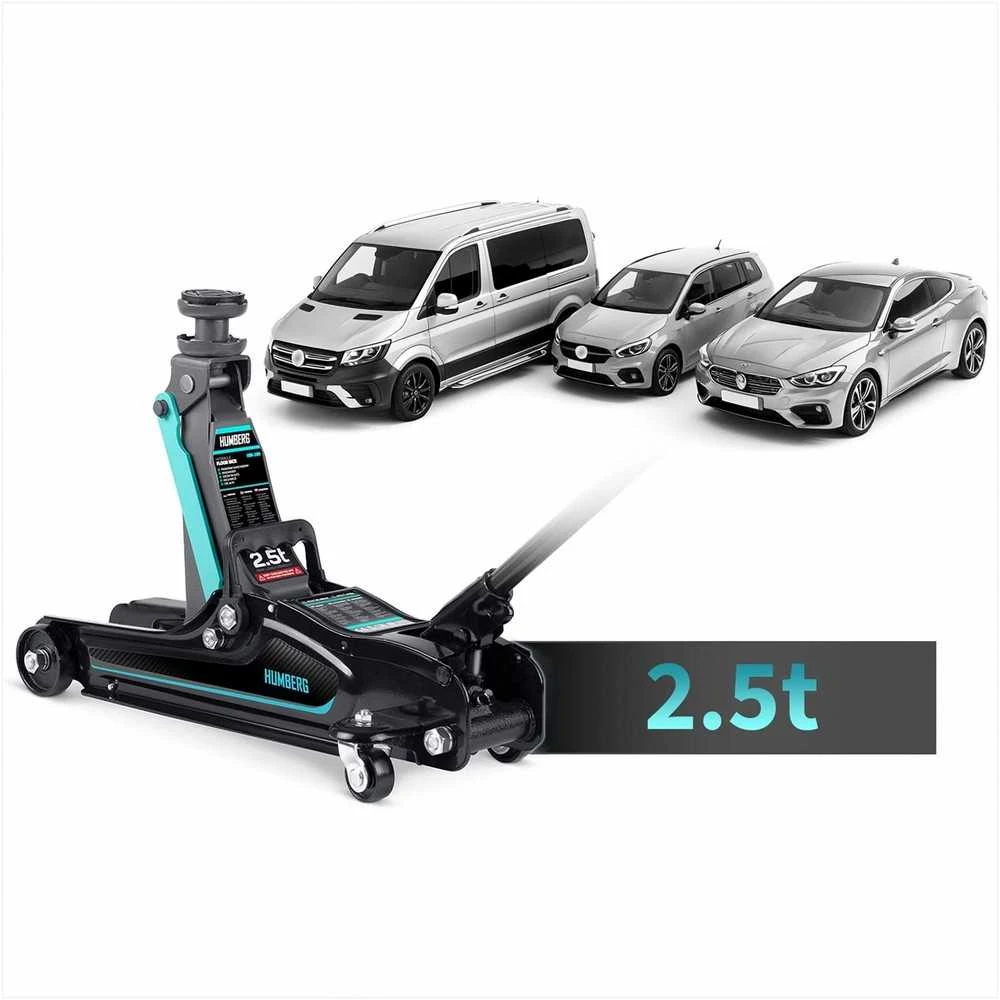Hidraulinis automobilinis domkratas, žemo profilio, 2.5 tonos keliamosios galios, lengviesiems automobiliams ir lengvosioms komercinėms transporto priemonėms, garažo įranga, dirbtuvių įrankis