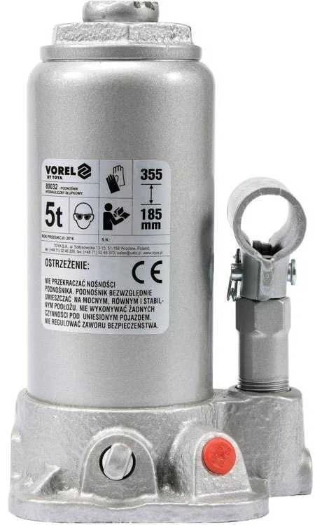 VOREL DŹWIGNIK TŁOKOWY HYDRAULICZNY 5T 185-355mm 80032