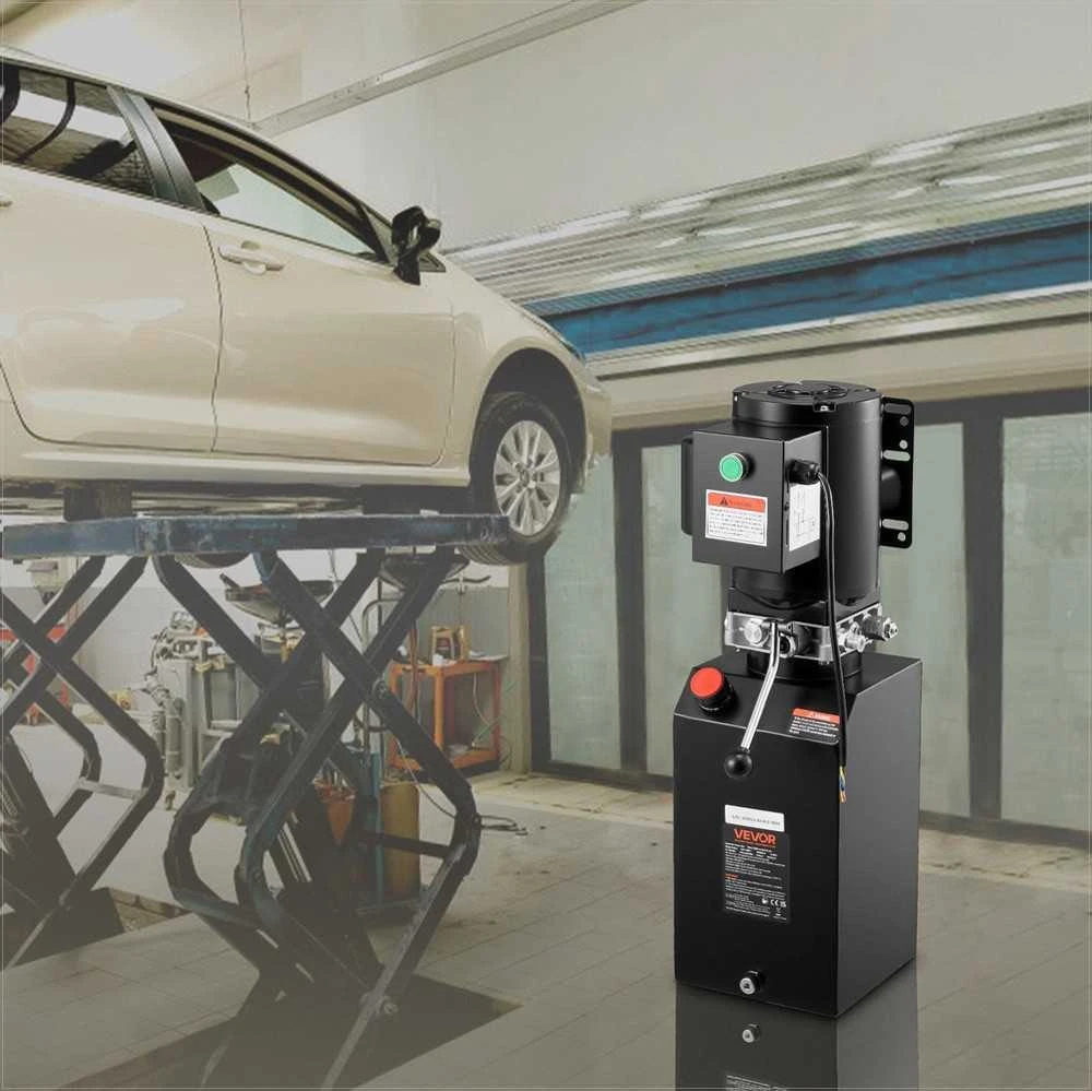 Hidraulinis maitinimo blokas savivarčiams ir keltuvams, vienpusio veikimo, AC 220V, 14.2 l talpa, kėlimo galios agregatas pramoniniam naudojimui