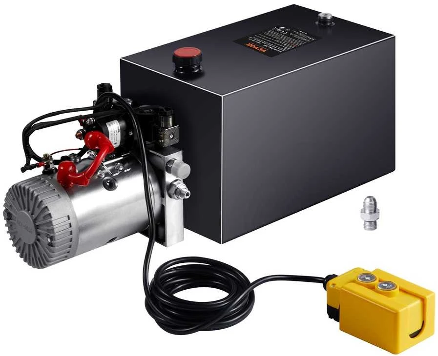 Hidraulinis siurblys dvigubo veikimo savivarcčiams, 15 kvartų rezervuaras, 12V DC 1.6kW galios blokas, 3200 psi hidraulinis maitinimo blokas, hidraulinis keltuvo siurblys