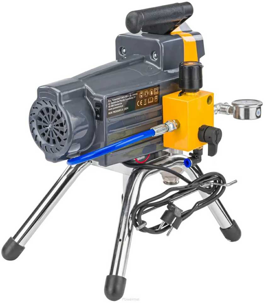 Hidrodinaminis dažų purkštuvas, profesionaliam naudojimui, aukšto slėgio purkštuvas, 15 metrų žarna