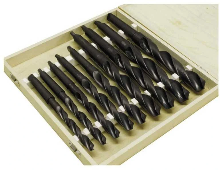 HSS grąžtų rinkinys, 14.5-30mm metalo grąžtai, 9 dalių grąžtų rinkinys, MK2 ir MK3 grąžtai