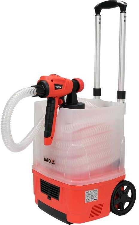 Yato Toya Sa Poland Dažymo įrenginys HVLP 1100W | 100 DIN/sek | 1 l/min + antgalių rinkinys | sienų ir lubų dažymas be dažų deginimo (YT-82555)