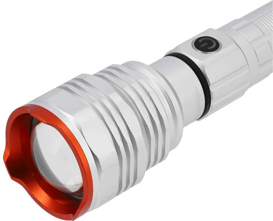 Įkraunamas 50W 4500LM žibintuvėlis, stiprus aliumininis žibintas, POWER LED žibintuvėlis, 4 šviesos režimai
