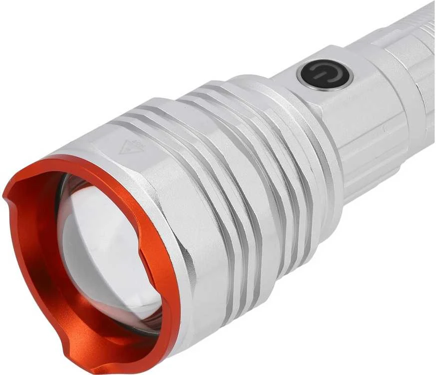 Įkraunamas 50W 4500LM žibintuvėlis, stiprus aliumininis žibintas, POWER LED žibintuvėlis, 4 šviesos režimai