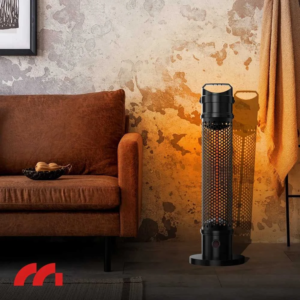 Infraraudonųjų spindulių šildytuvas, 1200W elektrinis radiatorius, 360° šildymas, nešiojamas, patalpų, tolimojo infraraudonojo spinduliavimo šildytuvas