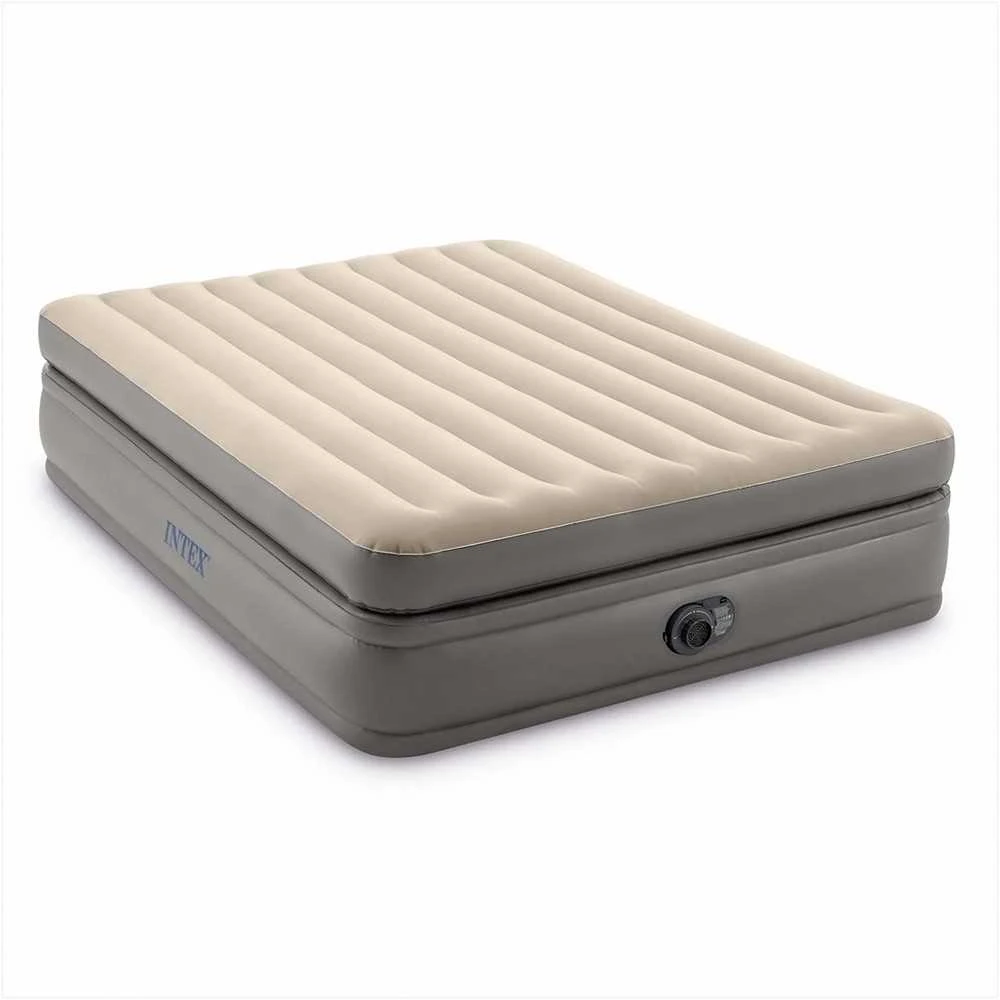 Pripučiamas čiužinys-lova INTEX Queen Comfort Elevated , Airbed W/Fiber-Tech RP su pompa,152x203x51cm