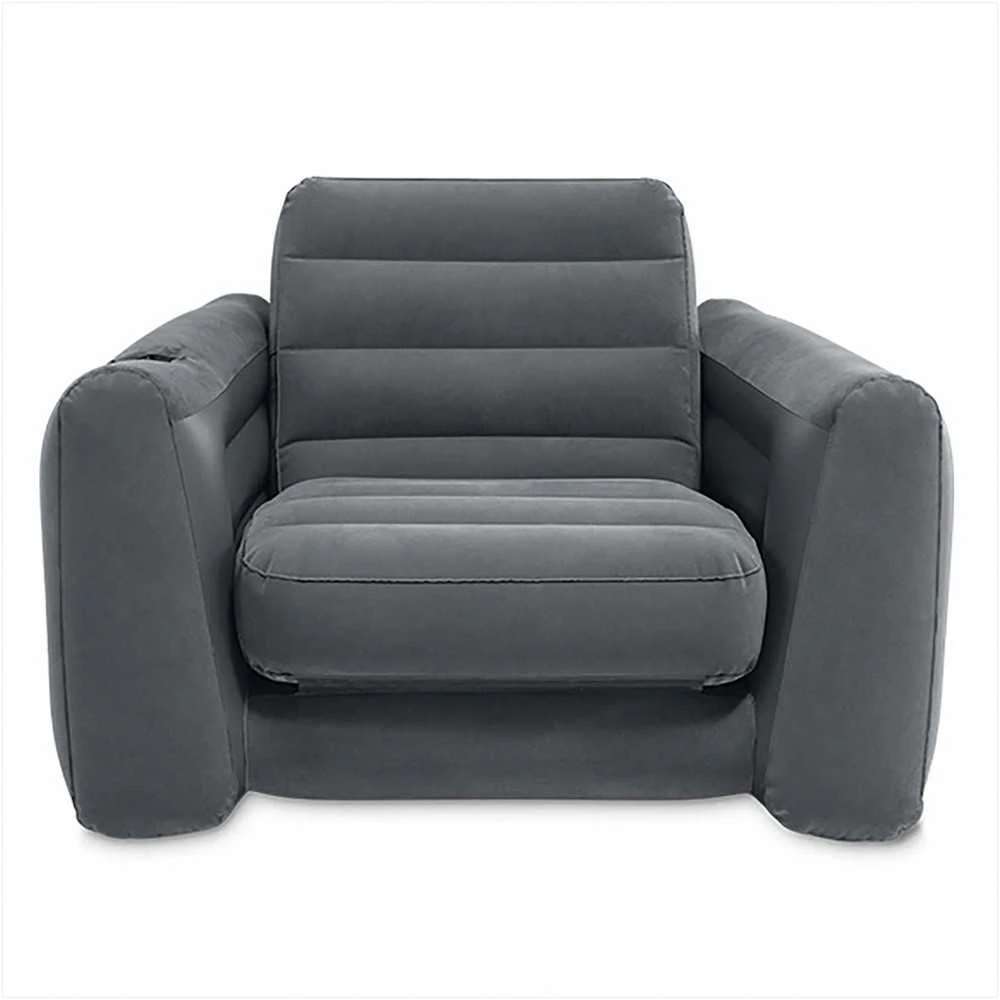 Intex Išskleidžiama sofa, tamsiai pilkos spalvos, 117x224x66cm