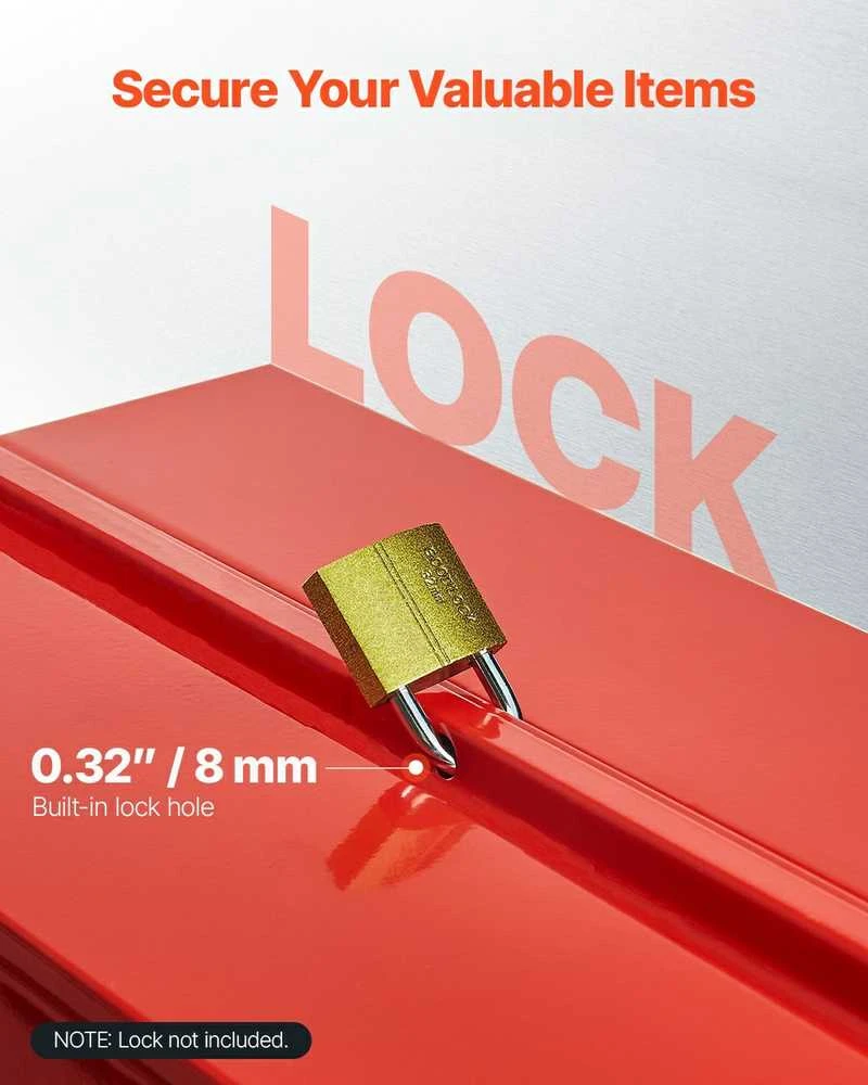 Įrankių dėžė 457.2 mm, 3 pakopų, 5 dėklų, sulankstoma konsolinė įrankių dėžė su rankena, nešiojama įrankių dėžė