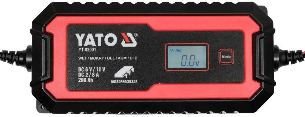 Išmanus akumuliatoriaus įkroviklis 6V/12V su LCD ekranu, auto moto AGM akumuliatoriams
