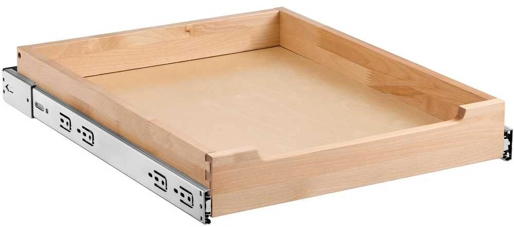 Ištraukiamas spintelės organizatorius, švelnaus uždarymo ištraukiama lentyna, medinis stalčius 433 P x 533 G, vieno aukšto ištraukiamas stalčius