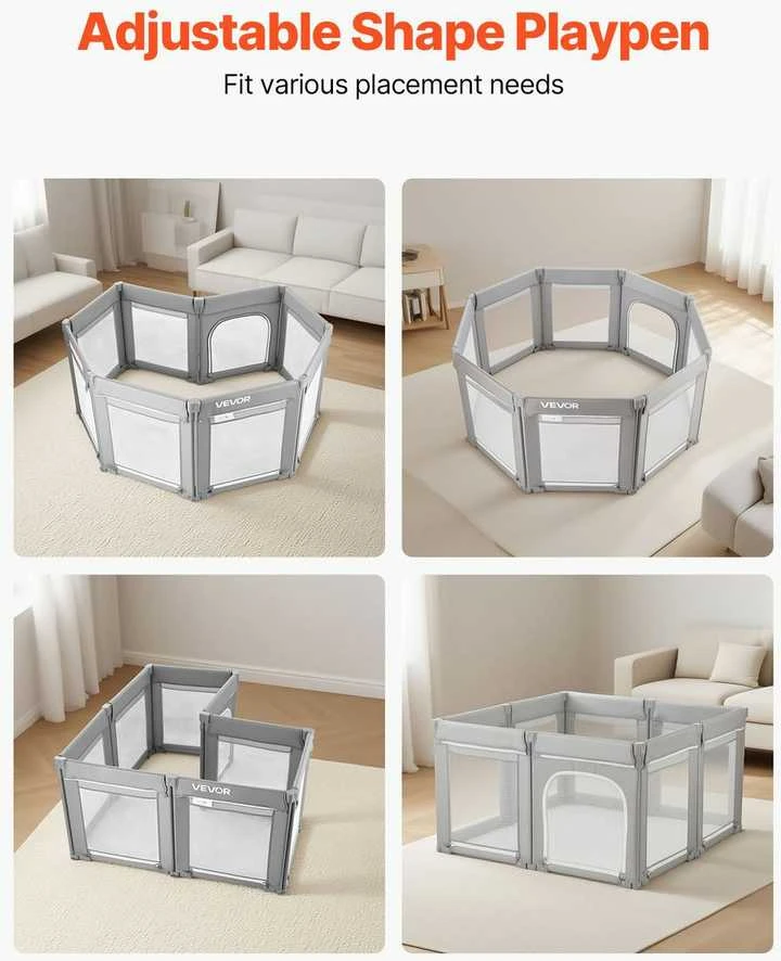 VEVOR Dideliems kūdikiams žaidimų maniežas