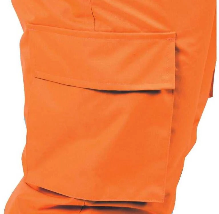 Izoliuotos darbo kelnės, atsparios vandeniui, dydis XL, oranžinės ir juodos darbo kelnės