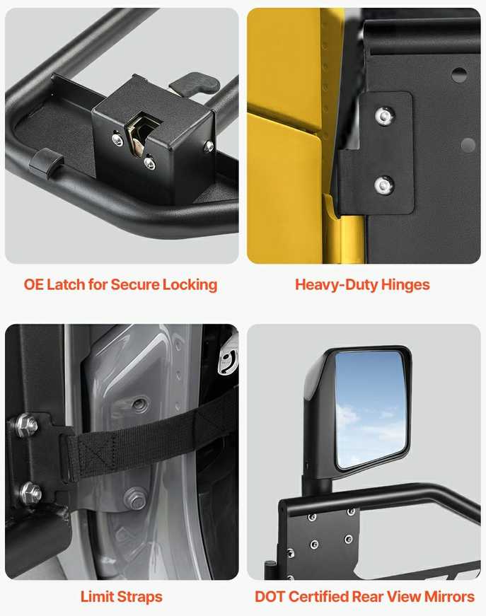 Jeep vamzdinės durys, 2 durų Wrangler JL vamzdinės durys, bekelės durys Jeep, sunkiosios Jeep durys, atviro oro Jeep priedai