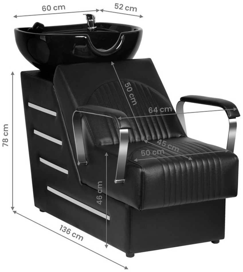 Activeshop Kirpyklos plautuvė GABBIANO PROFESSIONAL HAIRWASHER ORLEAN Juodas