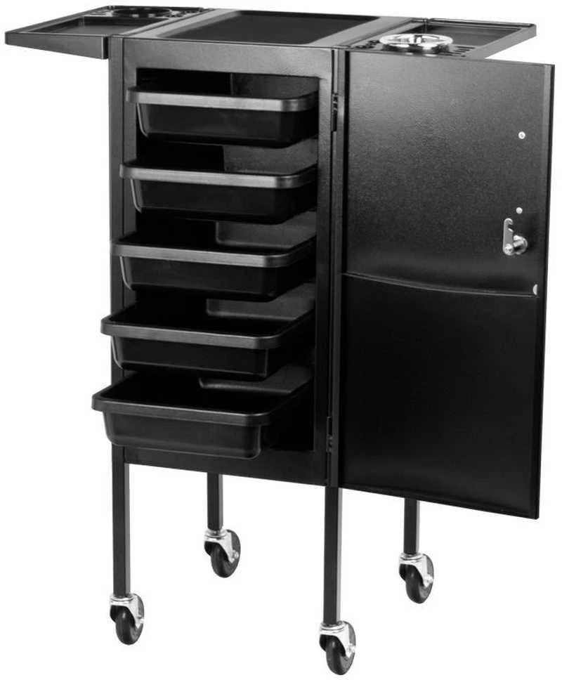 Activeshop Kirpėjo vežimėlis GABBIANO HAIRDRESSER HELPER DELUXE 2 Juodas