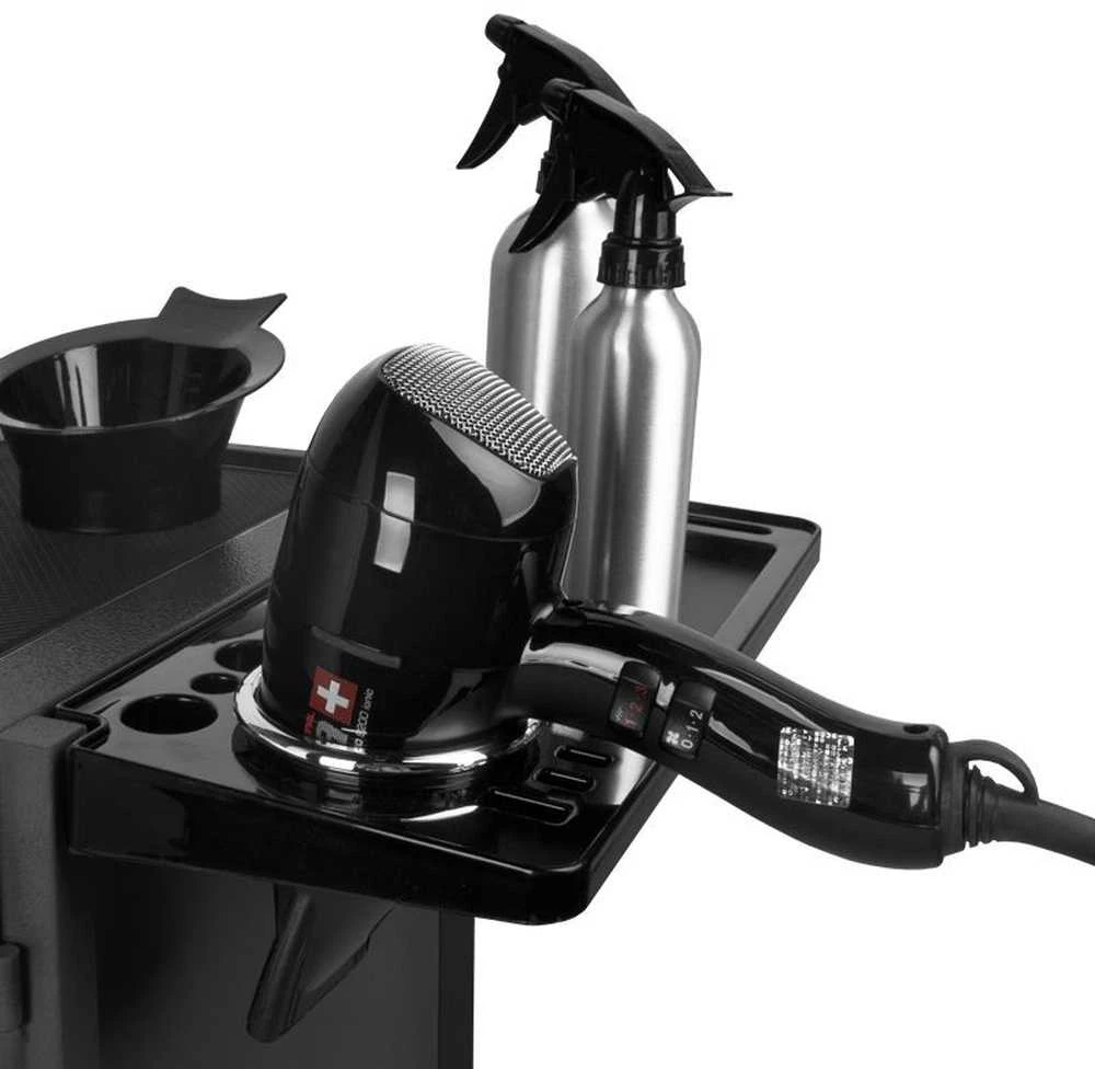 Activeshop Kirpėjo vežimėlis GABBIANO HAIRDRESSER HELPER DELUXE 2 Juodas