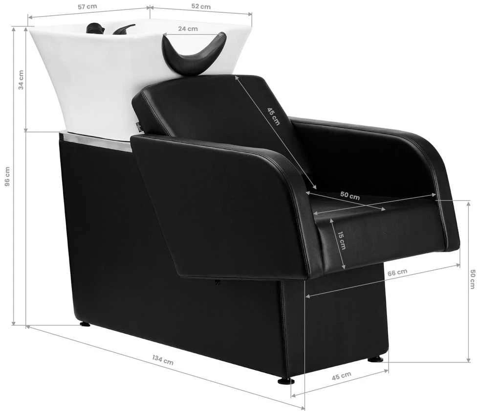 Activeshop Kirpyklos plautuvė Gabbiano Turin Juodas