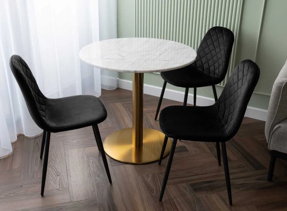 Juodo aksomo kėdė su metalinėmis kojomis, modernaus dizaino, 83 cm aukščio, valgomojo, svetainės, darbo kėdė