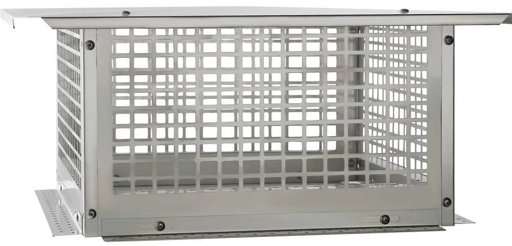 Kamino kepurė 431.8x431.8mm, 304 nerūdijantis plienas, neperšlampamas židinio kamino dangtis, lengvas montavimas, tinklelio dūmtraukio dangtis