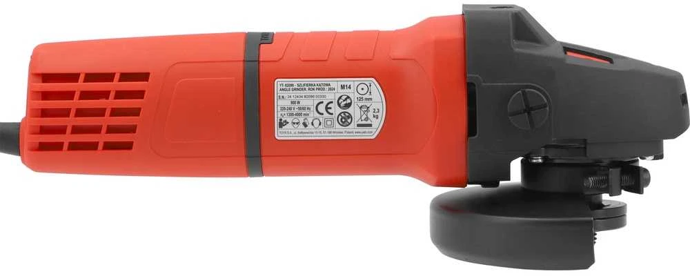 Toya Sa Poland Lėtaeigė kampinė šlifavimo mašina | 900 W | 125 mm | 1300–4000 aps./min. (YT-82096)