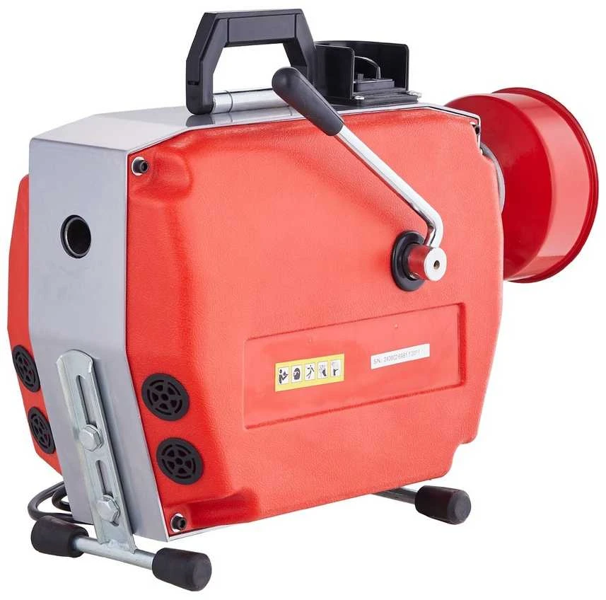 Kanalizacijos valymo mašina 420W su plieniniais trosais. Elektrinis kanalizacijos grąžtas, gyvatė.