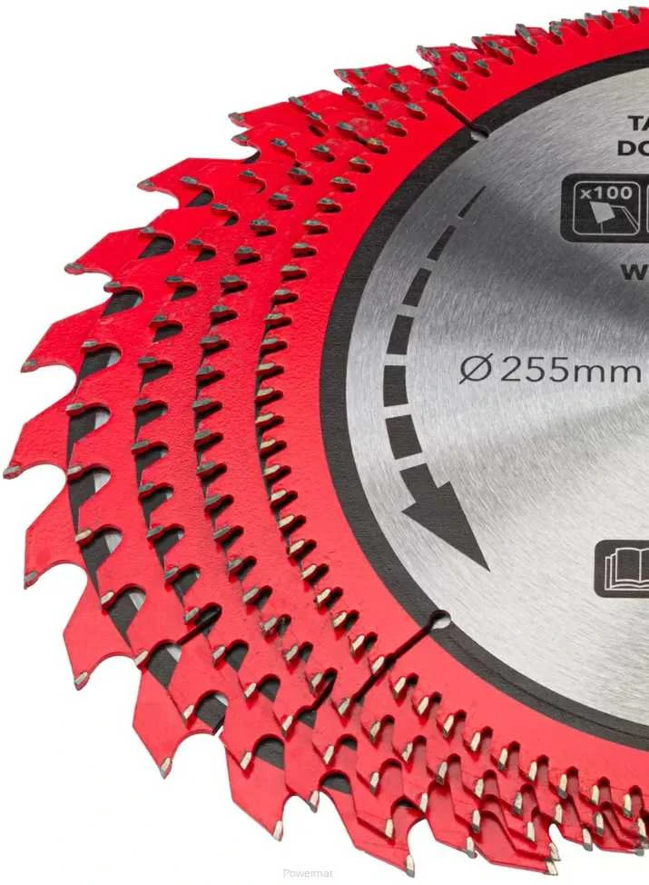 Karbido antgaliais dengtų pjūklo diskų rinkinys, 255 mm medienos pjovimo diskai, 5 vnt. diskinėms, kampinėms, stalinėms pjovimo staklėms, ATB danties geometrija