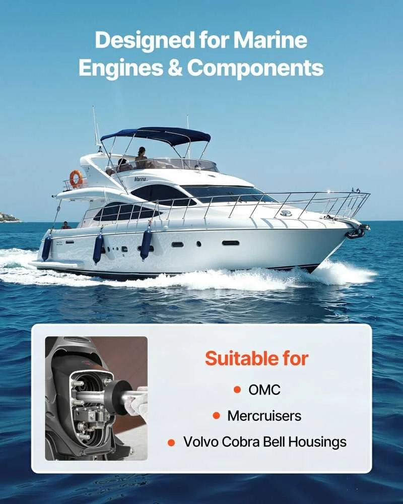Kardaninio Guolio Nuėmiklis/Įdėklis Mercruiser, OMC, Volvo Varikliams, Laivo Guolių Įrankis, Valčių Kardaninių Guolių Komplektas