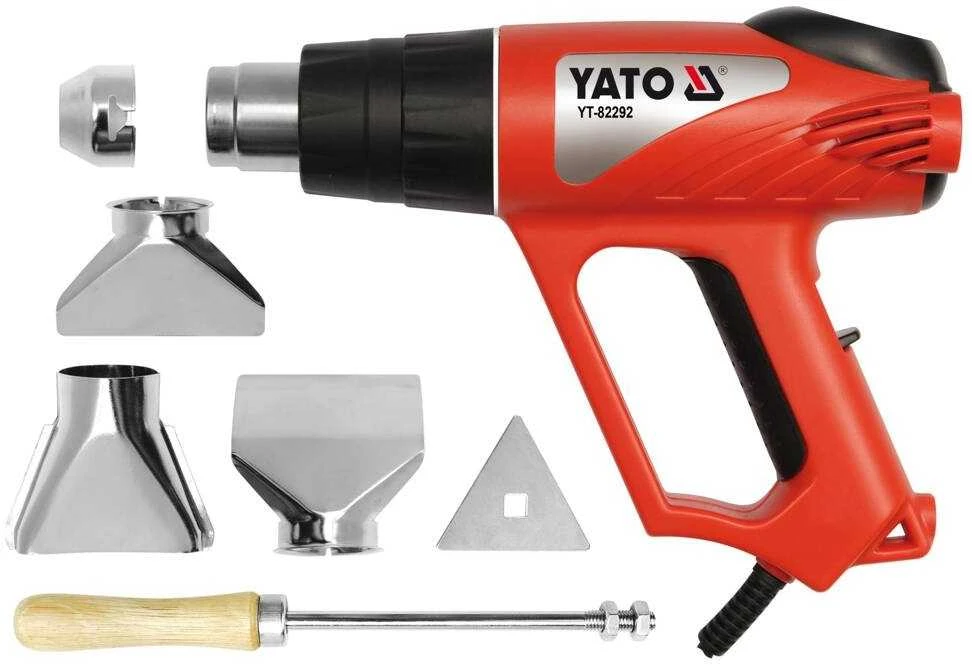 YATO techninis fenas 70~550°C 2000W LED Z AKSESORIAMI 82292