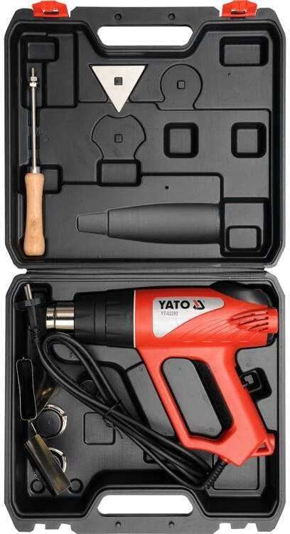 YATO techninis fenas 70~550°C 2000W LED Z AKSESORIAMI 82292