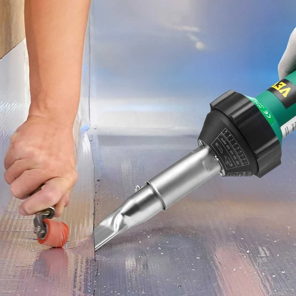 Karšto oro plastiko suvirinimo aparatas, 1600W PVC TPO vinilo pistoletas, su priedais, plastiko lituoklis, karšto oro fenas, PVC suvirintojas