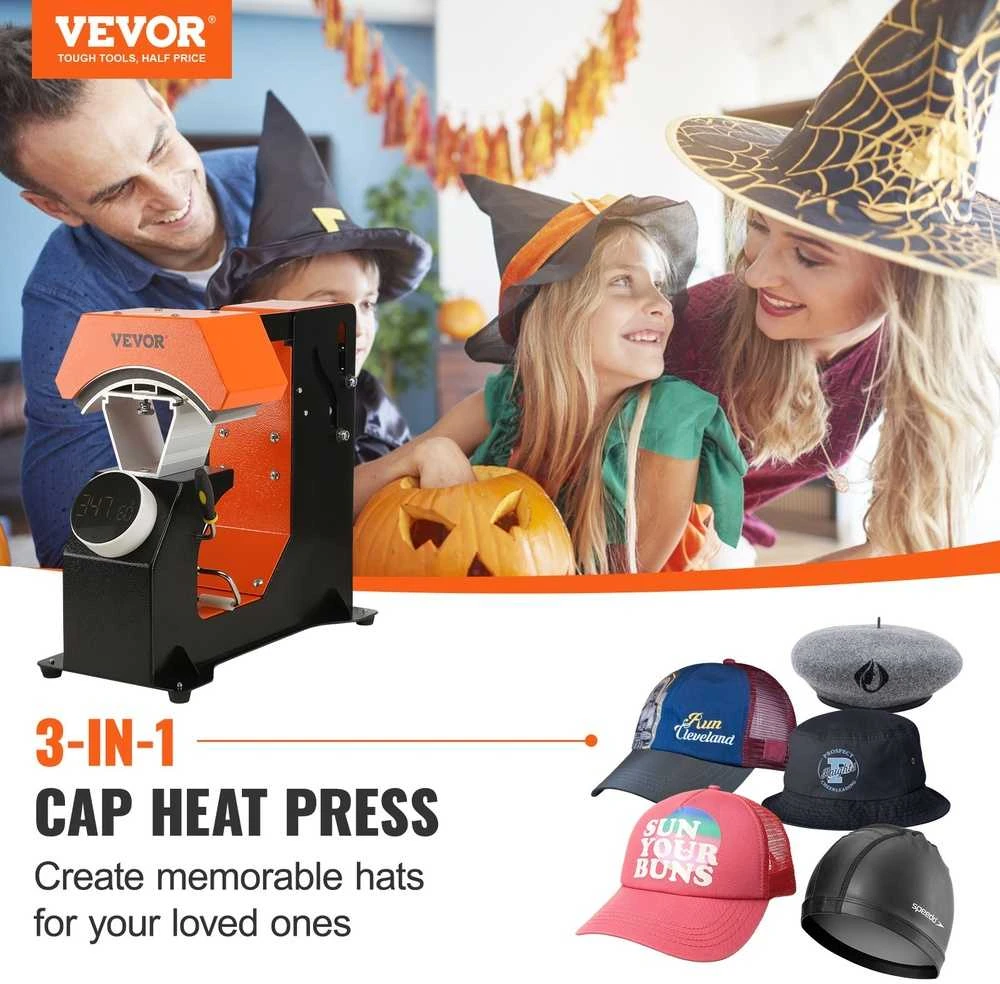 VEVOR Automatinė kepurių šilumos presas su sublimacija
