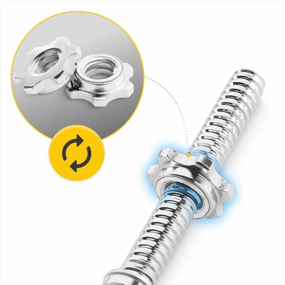 Ketaus hantelių rinkinys, 20 kg su išlenkta štanga, 120 cm, skirtas namų sporto salei ir jėgos treniruotėms