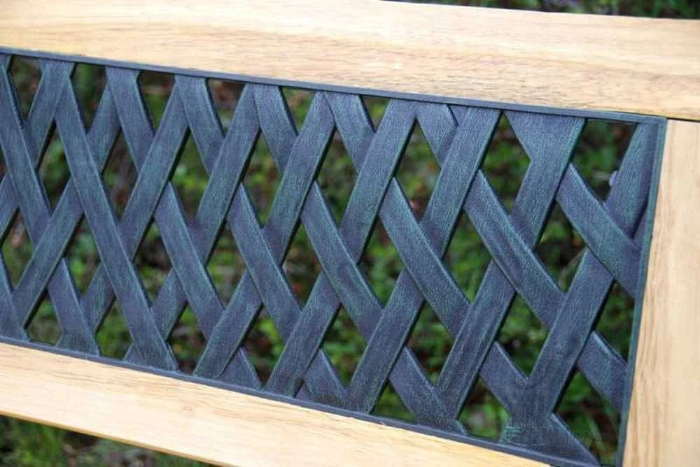 Ketaus sodo suoliukas KARO, klasikinio stiliaus, dekoratyvinis, lengvas surinkimas, 120 cm parko suolas, lauko baldai, metalinis suoliukas