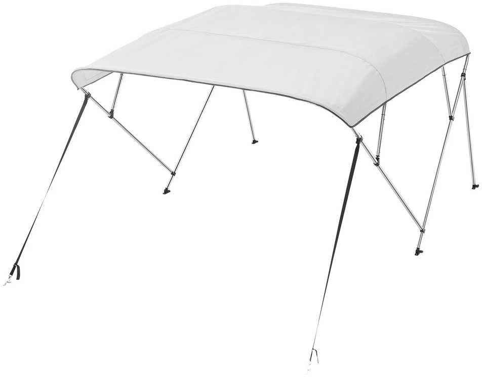 Keturių lankų valties biminis, 243.8 cm, pilkas, apsauga nuo saulės, tentas, stogelis laivui
