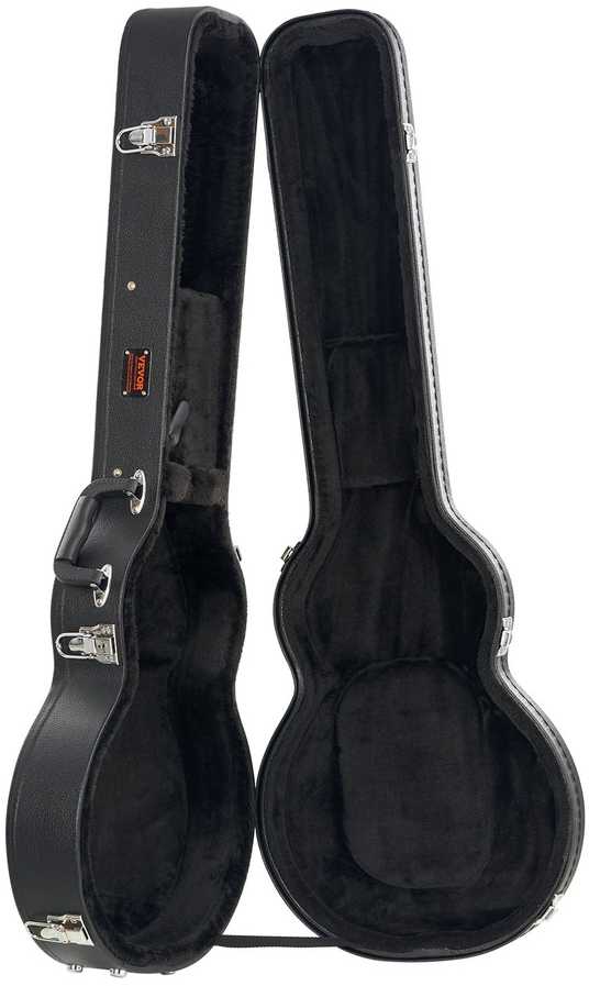 Kietas gitaros dėklas LES Paul, 41.34 col., neperšlampamas, juodas, gitarų dėklas, LP dėklas