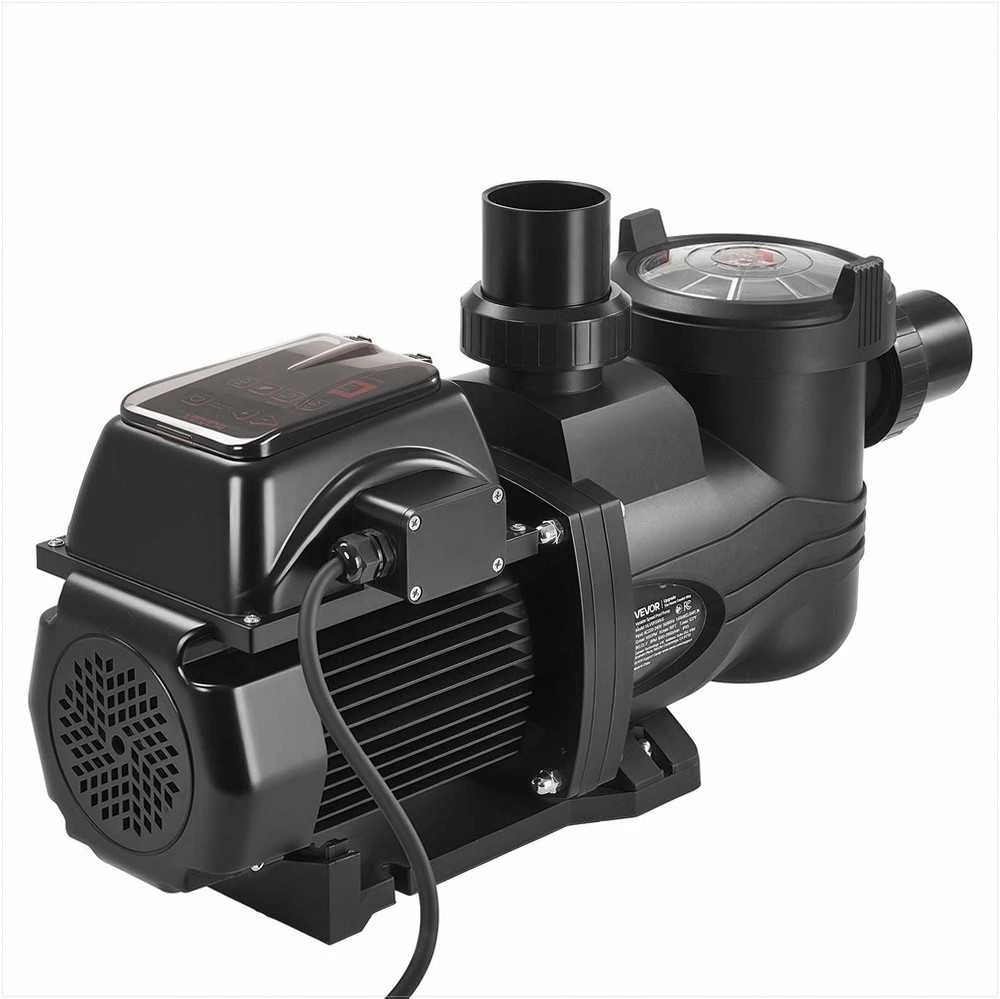 Kintamo greičio baseino siurblys su laikmačiu ir filtro krepšeliu, 1650W, 33000 L/H srautas, savaime užsipildantis filtravimo ir cirkuliacijos siurblys įkasamiems bei antžeminiams baseinams