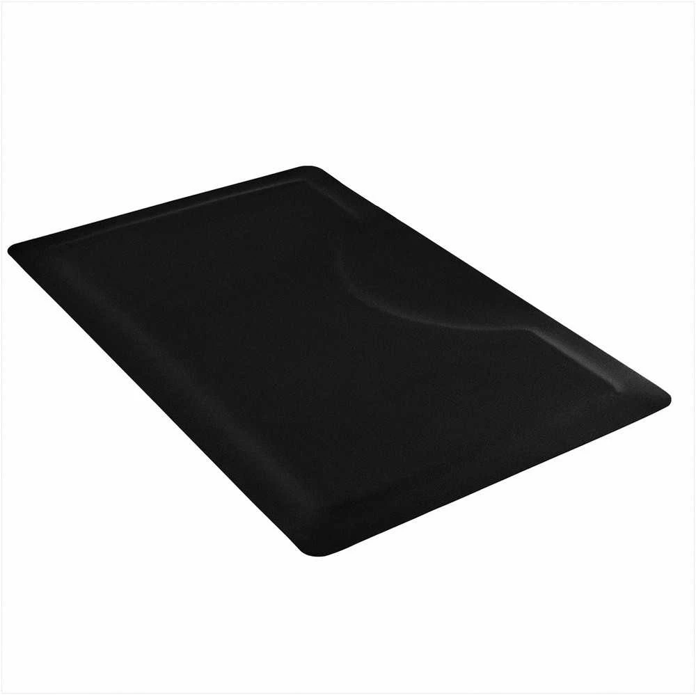Kirpyklos kilimėlis plaukų stilistui, stačiakampis nuovargį mažinantis grindų kilimėlis su apvalia išpjova, 1525 x 910 mm, PVC ir NBR, saugūs kraštai, neslystantis dugnas, kėdės kilimėlis