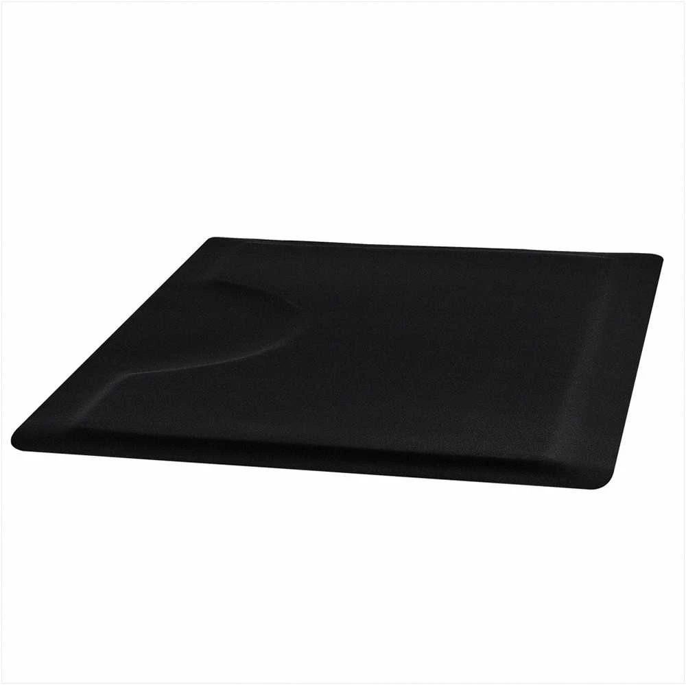 Kirpyklos kilimėlis plaukų stilistui, stačiakampis nuovargį mažinantis grindų kilimėlis su apvalia išpjova, 1525 x 910 mm, PVC ir NBR, saugūs kraštai, neslystantis dugnas, kėdės kilimėlis