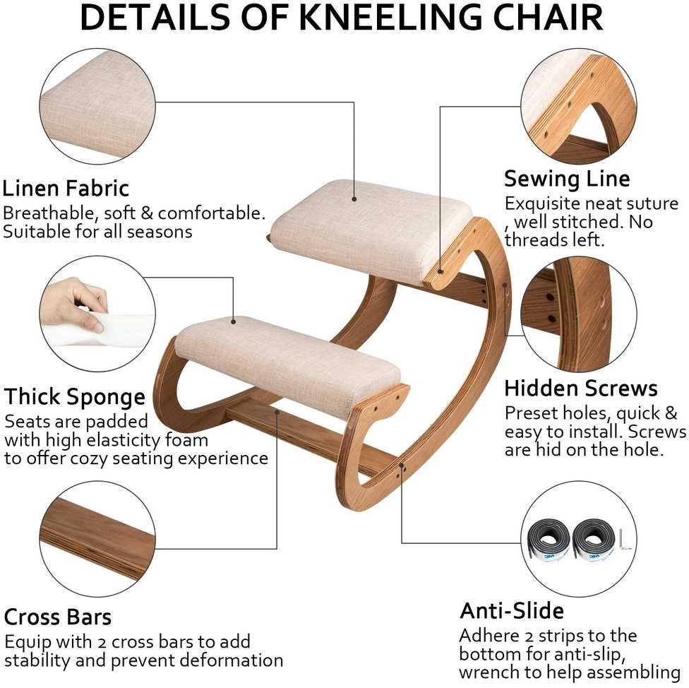Klūpėjimo kėdė, Ergonomiška kėdė, Biuro kėdė, Medinė kėdė