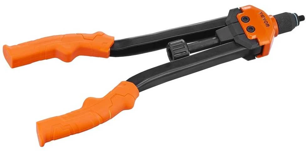 Kniedžių veržlių įrankis, 16 colių, 13 antgalių, 186 kniedės veržlės, pusiau automatinis kniediklis, kniedžių įrankis komplektas