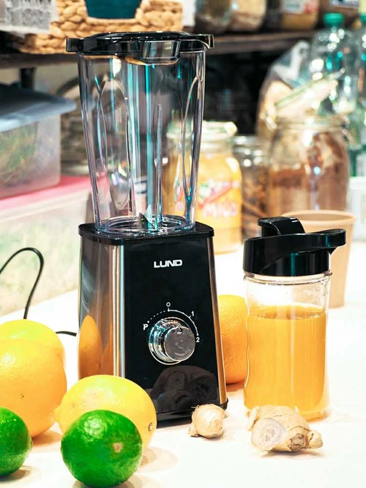 Kokteilių maišytuvas, 300 W galios, su 1 l indu ir 2 buteliais, virtuvinis maišytuvas