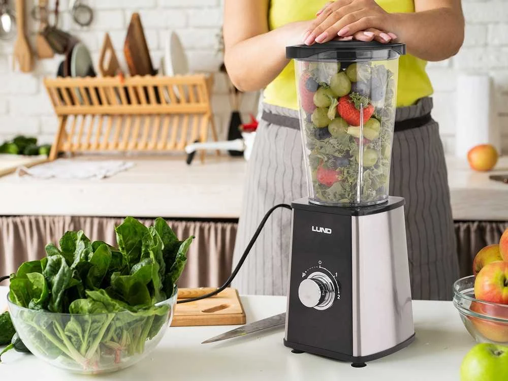 Kokteilių maišytuvas, 300 W galios, su 1 l indu ir 2 buteliais, virtuvinis maišytuvas