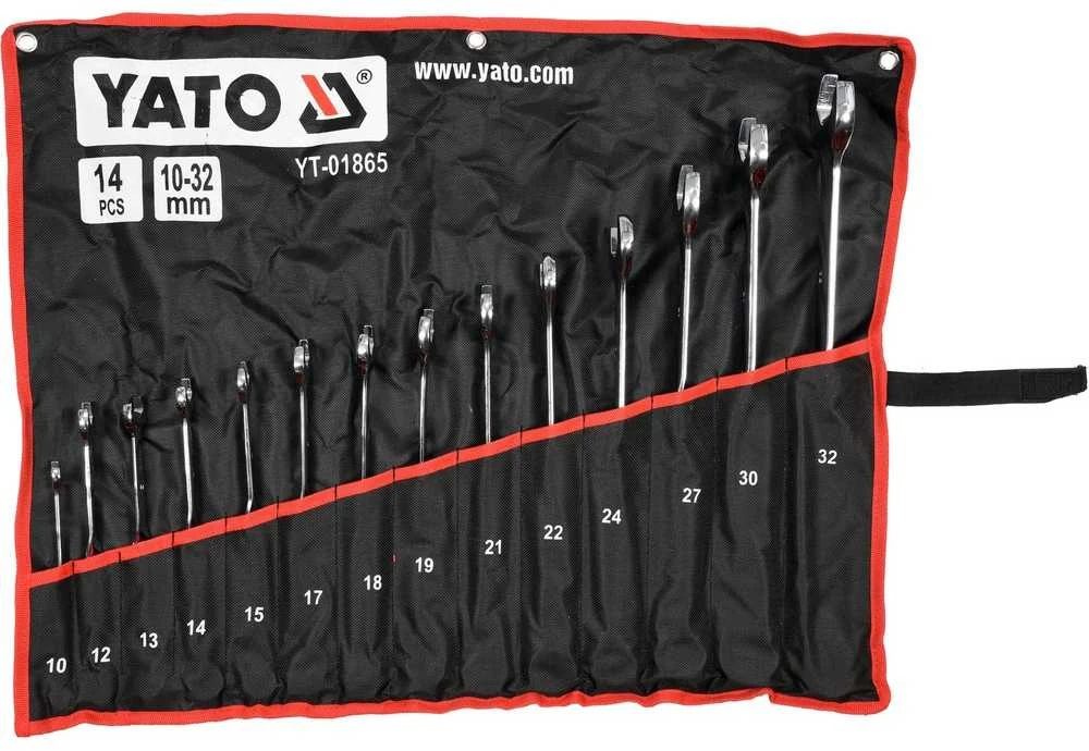 YATO SUKTI KOMBINUOTI RAKTAI 10-32mm 14vnt