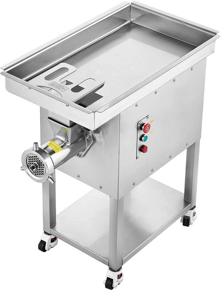 Komercinė elektrinė mėsmale 10 kg/min, 2200 W, nerūdijančio plieno, dešrų kimštuvas, galingas mėsmaltuvas, pramoninis