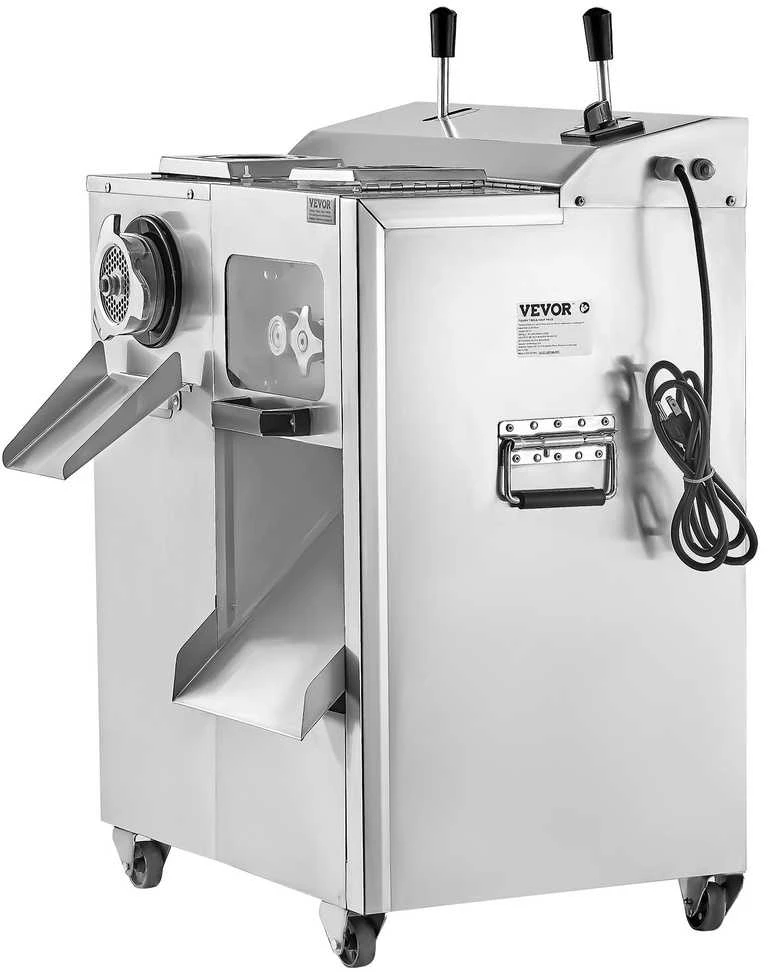 Komercinė elektrinė mėsmalė, 1100W didelio našumo mėsmalė, dešrų kimšimo aparatas virtuvei, restoranui, 6.35 kg/min, nerūdijančio plieno mėsmalė
