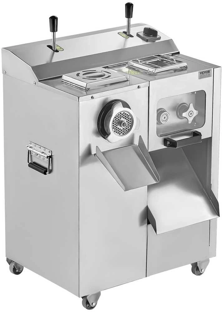 Komercinė elektrinė mėsmalė, 1100W didelio našumo mėsmalė, dešrų kimšimo aparatas virtuvei, restoranui, 6.35 kg/min, nerūdijančio plieno mėsmalė
